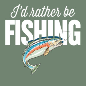 I'd Rather Be Fishing - Mens Staple T shirt Design