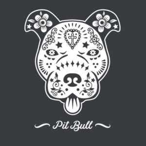 Sugar Skull Pit Bull - Mens Staple T shirt Design