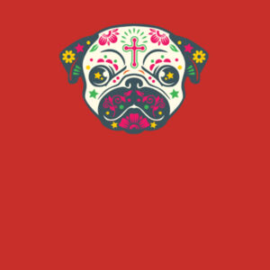Sugar Skull Pug - Mens Staple T shirt Design