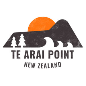 Te Arai Point Surf Beach - Unisex Organic Tee Design