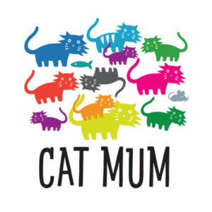Cat Mum - Womens Shallow Scoop Tee Design