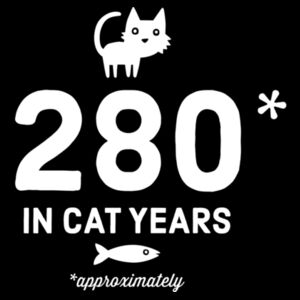 40 in Cat Years - Mens Staple T shirt Design