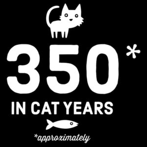 50 in Cat Years - Mens Staple T shirt Design
